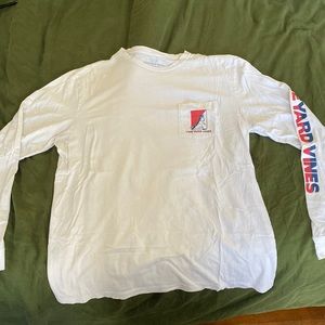 White ‘Reel One In’ Vineyard Vines Long Sleeve T-Shirt